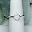 Selenite Rings - Size 6 Rough Raw Natural Bezel Set - Stackable Sterling Silver