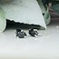 Black Tourmaline Earrings - Studs Claw Prong Set Rough Raw Natural - Sterling Silver