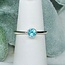 Blue Apatite (Paribha) Rings - Size 7 Round Faceted Prong Claw Set - Sterling Silver