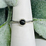 Shungite Rings - Size 9 Round Circle Bezel Set - Sterling Silver EMF 5G