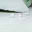 White Rainbow Moonstone Earrings - 3mm Faceted Studs - Sterling Silver Gemstone Jewelry