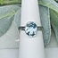 Blue Topaz Rings - Size 6 Bezel Faceted Oval - Sterling Silver