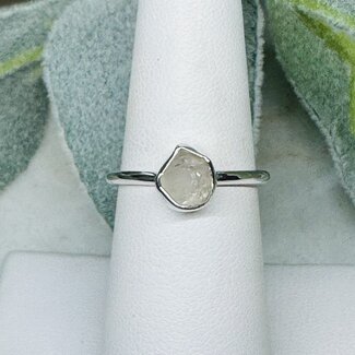 Phenakite Phenacite Ring - Size 7 Natural Rough Raw Bezel Set - 1.89 grams - Sterling Silver