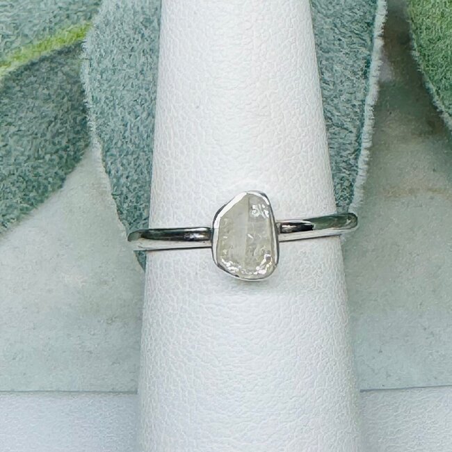 Phenakite Phenacite Rings - Size 6 Natural Rough Raw Bezel Set - 1.87 grams - Sterling Silver