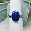 Lapis Lazuli Rings - Size 6 Oval Bezel Set - Sterling Silver