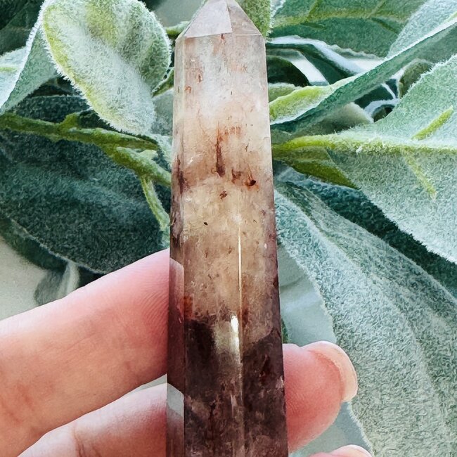 Fire Quartz (Red Hematoid) & Rainbow Moonstone Towers Generators Points - Small (2-4")