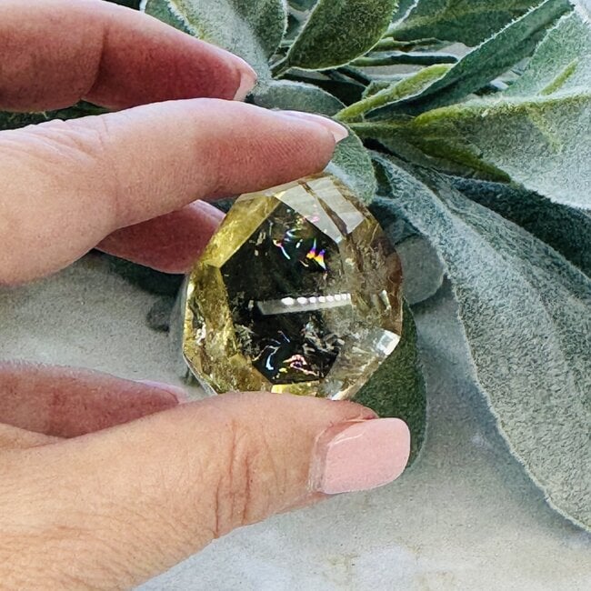 Citrine Free Form with Rainbow Inlcusions (AAA Grade)