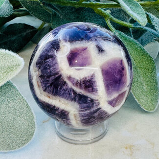Chevron (Dream) Amethyst Sphere - 55-60mm