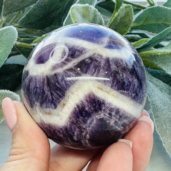Chevron (Dream) Amethyst Sphere - 55-60mm