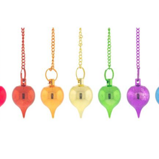 Metal (Blue) Pendulums - Round Sephoroton Dowsing Divination Blue Chain