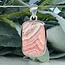 Rhodochrosite Pendants - Rectangle Bezel Set Sterling Silver