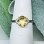 Citrine Rings - Size 6 Oval Faceted Claw Prong Set - White Bronze