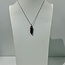 Goldstone (Gold Stone) Necklaces - Point on Bead Chain 18" Silver Plated