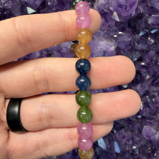 Watermelon Tourmaline (High Grade) Bracelets - 8mm