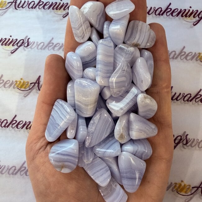 Blue Lace Agate (High Grade) - Tumbled