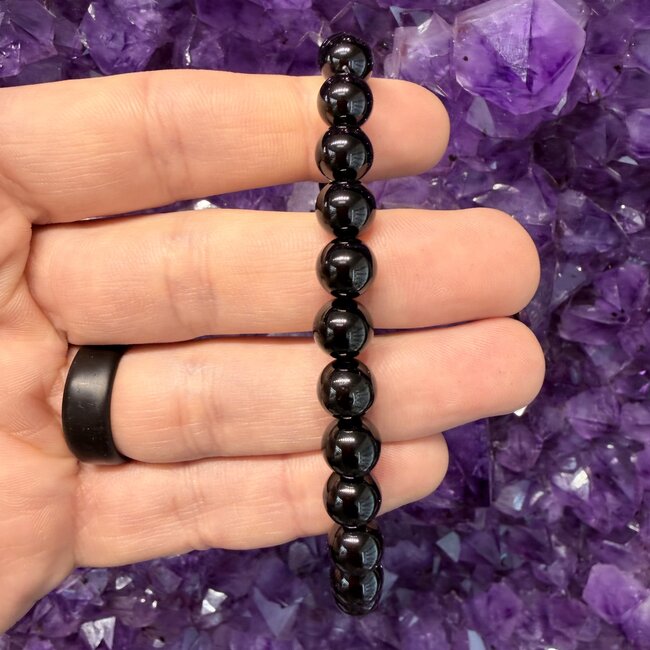 Black Spinel Bracelets - 8mm