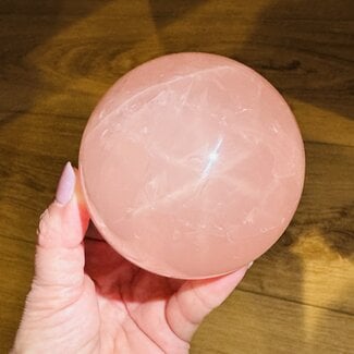 Rose Quartz (Star Inclusion) Sphere Orb - 80-85mm Specimen