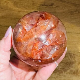 Fire Quartz (Red Hematoid) Sphere Orb (AAA Grade) (Star Inclusion) - 65-70mm