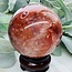 Fire Quartz (Red Hematoid Ferruginous) Sphere Orb (AAA Grade) (Star Inclusion) - 65-70mm