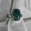 Green Moonstone (Garnierite) Rings - Size 8 Rectangle Bezel Set - Sterling Silver