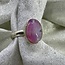Pink Moonstone Rings - Size 6 Oval Bezel Set - Sterling Silver