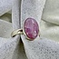 Pink Moonstone Rings - Size 8 Oval Bezel Set - Sterling Silver