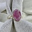 Pink Moonstone Rings - Size 5 Oval Bezel Set - Sterling Silver