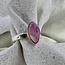 Pink Moonstone Rings - Size 7 Marquise Bezel Set - Sterling Silver