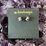 Meteorite Earrings - Rough Raw Natural Studs Claw Prong Set - Sterling Silver