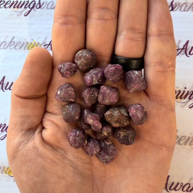 Raspberry Ruby Nodule - Rough Raw Natural