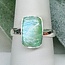 Green Moonstone (Garnierite) Rings - Size 8 Rectangle Bezel Set - Sterling Silver