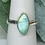 Green Moonstone (Garnierite) Rings - Size 7 Marquise Bezel Set - Sterling Silver