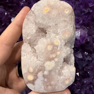 Pink Amethyst Palm Stone Druzy - XXL