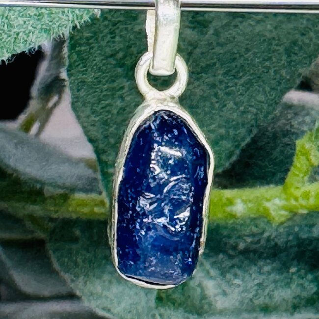 Iolite (Water Sapphire) Pendants - Rough Bezel Set - Sterling Silver Raw Natural