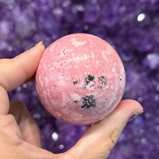 Peruvian Rhodonite Sphere Orb - 50mm