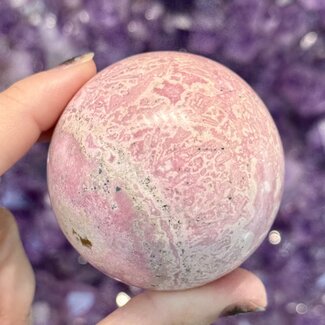 Peruvian Rhodonite Sphere Orb - 55mm