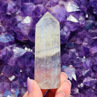 Lavender Rainbow Fluorite Cylinder - Towers Point Generators Medium (3-4")
