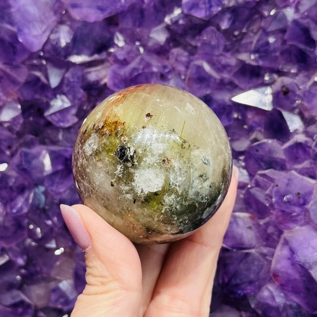Garden (Landscape Ghost Phantom Lodolite) Quartz Sphere Orb - 50-55mm
