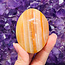 Banded Carnelian Palm Pocket Pillow Stone - Large