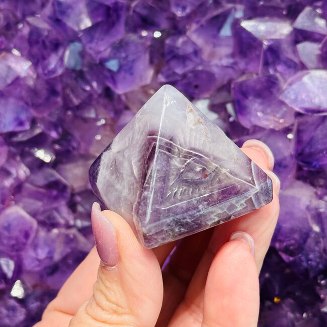 Amethyst Eye Pyramids - Medium 1.5" All Seeing Evil Eye