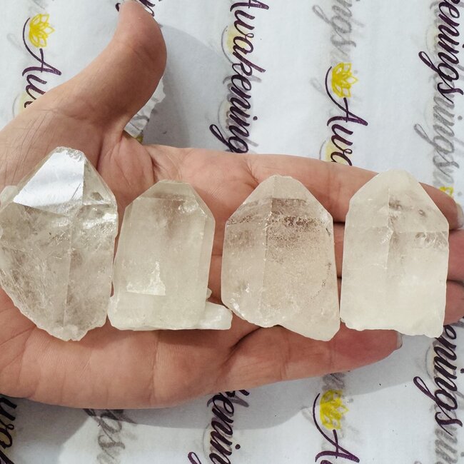 Clear (Crystal) Quartz Points - Medium Rough Raw Natural