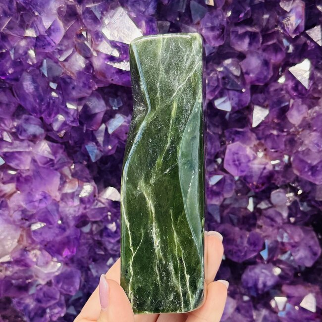 Green Nephrite Jade Free Forms - Medium