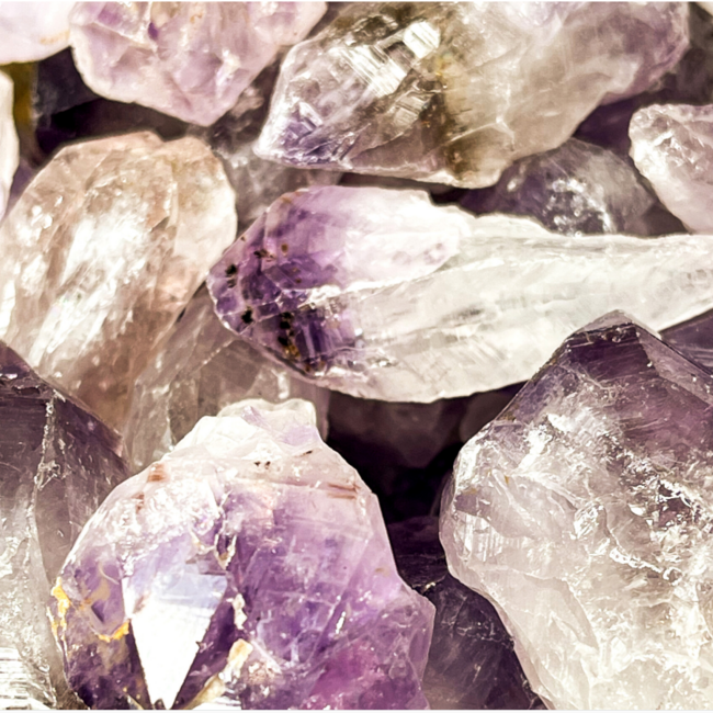 Dark Amethyst Point (Dragons Tooth Teeth Root Elestial ) - Medium Rough Raw Natural