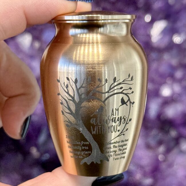 Urn Engraved "Aways With You" - Rose Gold (Plated) Cremation