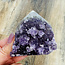Amethyst Druzy - Pointed Flat Cut Base  2-3" - Rough Raw Natural