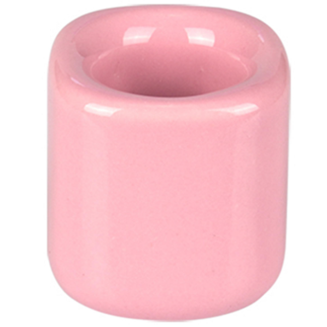 Mini Magic Ritual Candle Holder Pink 1" Ceramic - Chime Spell