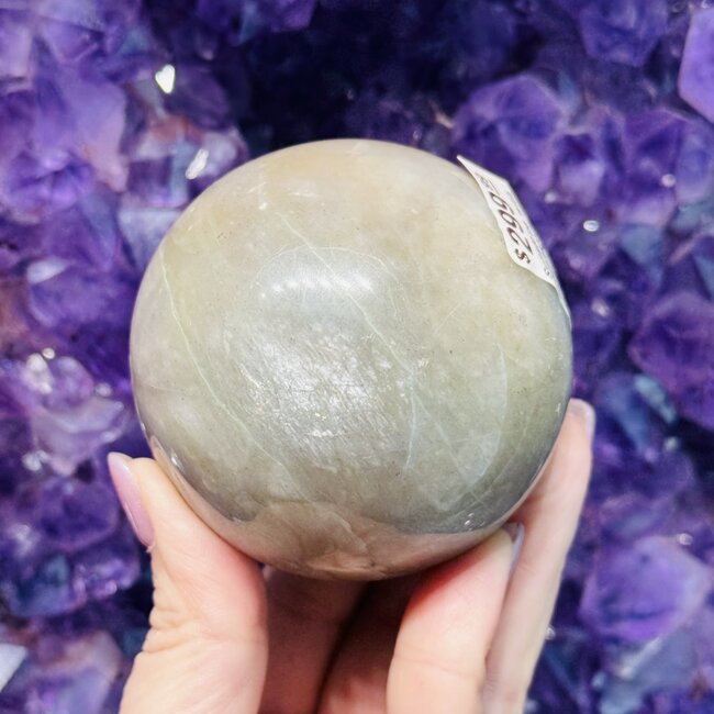 Sunstone with Moonstone Inclusion Sphere Orb-65mm Specimen