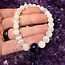 Selenite w/AAA Grade Blue Sapphire 10mm Bead Bracelets - 8mm