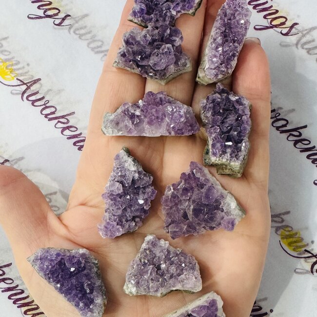 Amethyst Cluster Druzy Small - Rough Raw Natural