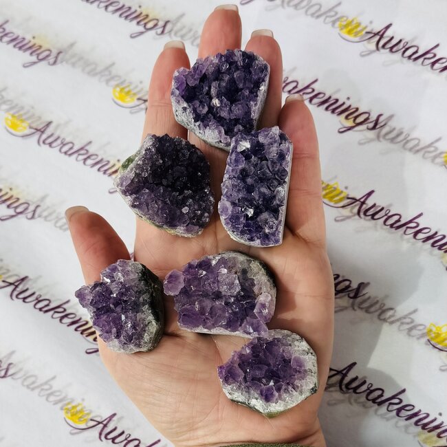 Amethyst (Dark AA Grade) Cluster Druzy Medium - Rough Raw Natural